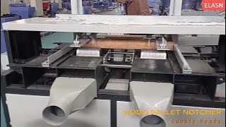 wood  pallet notcher machine with double heads cutter