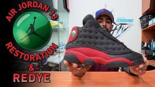Nike Air Jordan Bred 13s Restoration (Cleaning, Suede ReDye & More)