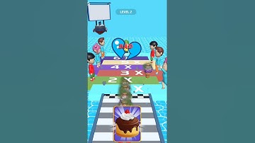 CAKE STACK 3D DONUT CAKE GAMES ( BAKEY STACK ) | LEVEL 02 #cake #viralshorts #bakerystack