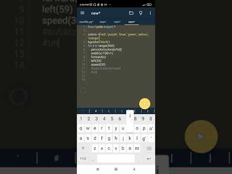 Make a very beautiful design using python |Pydroid 3 |cool