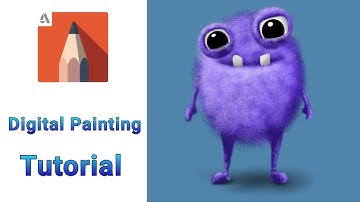 Cute monster digital painting with Autodesk Sketchbook