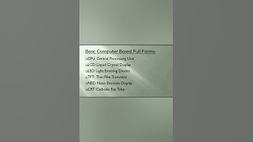 Basic computer based full forms #shorts