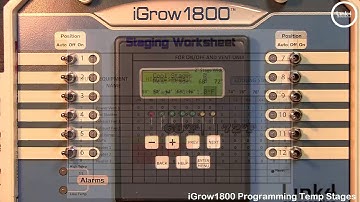 iGrow1800 Programming Temperature Stages