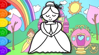 Coloring Princess Unicorn Kitty Castle | Learn Colors for Kids | Enchanted Series 02 ❤️ screenshot 1