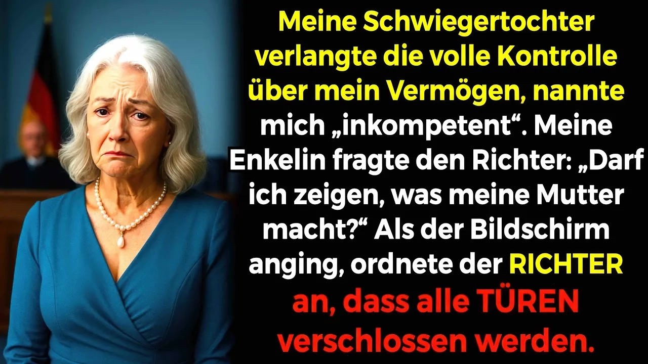 Meine Schwiegertochter stand vor Gericht und behauptete, ich sei zu verwirrt, um mein eigenes Leben zu führen, geschweige denn mein Vermögen. Sie brachte einen Psychologen mit, der meinen Verfall...