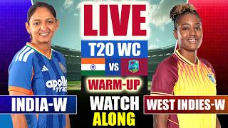 🔴LIVE: IND-W vs WI-W, T20 World Cup Warm Up | India vs West Indies Live | Live Cricket Match Today