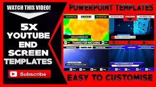 Free End Screen Templates Youtube Powerpoint Video Templates