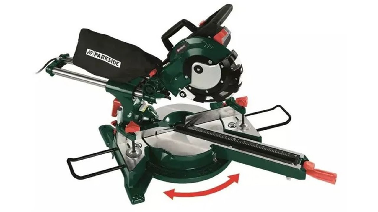 Cross PARKSIDE 1500 B2 PZKS Miter Saw Sliding YouTube Cut Setup Unboxing - Pull