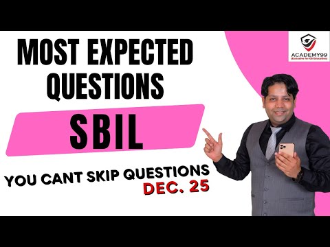 SBIL MOST EXPECTED QUESTIONS ❤️ DEC. 25 ❤️ DONT SKIP THESE QUESTIONS 🥳 THE MOST AWAITED 🥳
