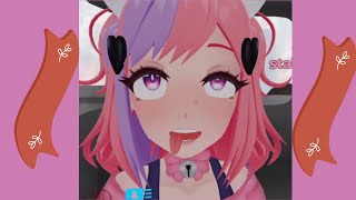 Ironmous shows her lewd ahegao face in vrchat(Stream Highlights)