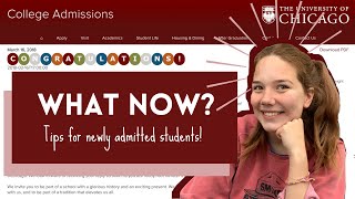 I Got Into UChicago! -- What Now? (Tips + Suggestions for Newly Admitted Students)