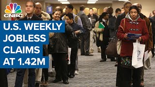 U.S. weekly jobless claims total 1.416 million, vs 1.3 million expected