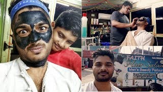 Trying Char Coal Peel Off Mask For The First Time Faith Hair Saloon Visakhapatnam Vlog , Gajuwaka