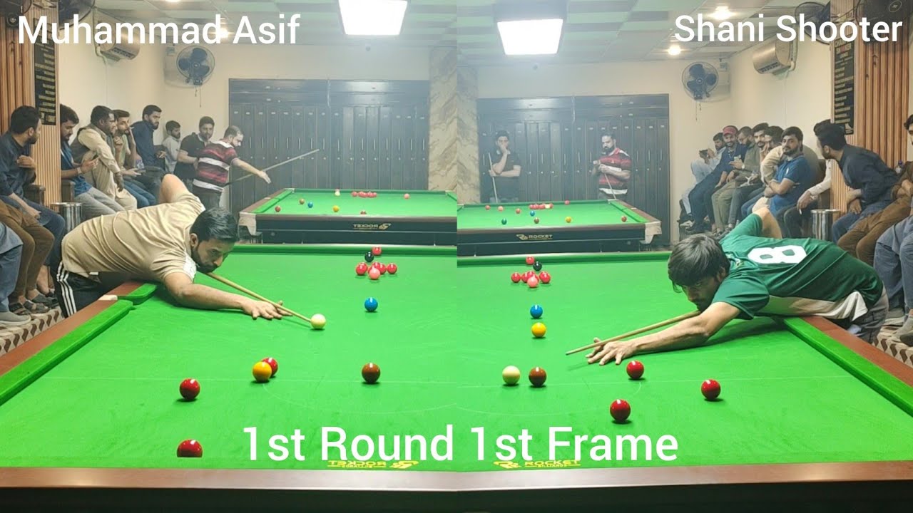 world snooker champion muhammad asif vs shani shooter | snooker 1st round 1st frame | champion club