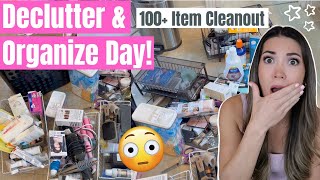 MASSIVE DECLUTTER DAY 😲 Organization & Decluttering Motivation | Bathroom, Kitchen, & More!