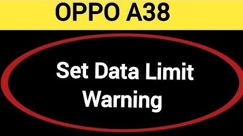 how to set data limit warning, Oppo A38 me data limit kaise set karen