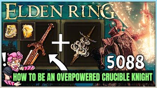 So Combining Crucible Weapons Actually DESTROYS - Best Elden Ring Ordovis & Siluria Str Faith Build!