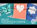 Split Gatefold Cards (Use Up Your Ribbon)