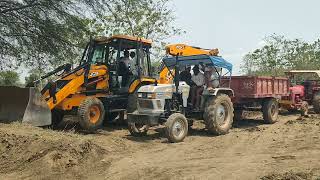 Jcb Tractor Tipper Loading Video Eicher 557 Tractor jcb 3dx xpert loading mud trolley | Jcb Cratoon