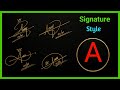 Create a Unique Signature with the Letter A – Stylish A Letter Signature Design Tutorial
