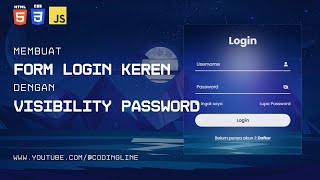 Create a Cool Login Form with Password Visibility Using HTML, CSS, and Javascript