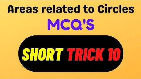 MCQs Short Tricks | Areas Related to Circles | Area of Inscribed Circle | Trick 10