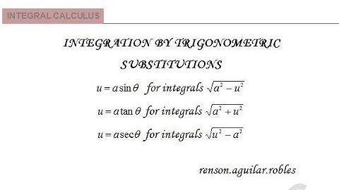 Trigonometric Substitution