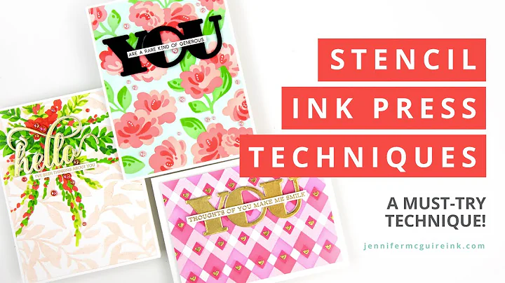 Stencil Ink Press Technique - Do With ANY Stencils!