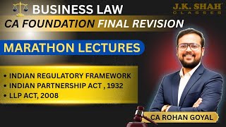 One Shot on LLP Act 2008, Partnership Act 1932, Regulatory Framework |  CA Foundation marathon 25-26