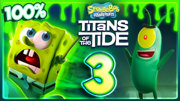 Spongebob Titans of the Tide 100% Walkthrough Part 3 (PS5) Atlantis
