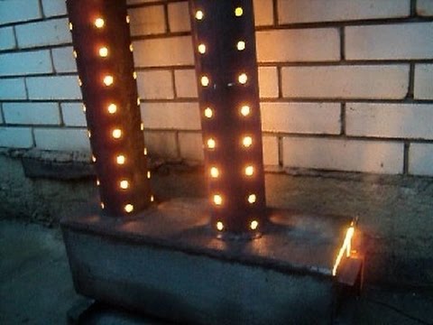 Печка на отработанном масле - YouTube