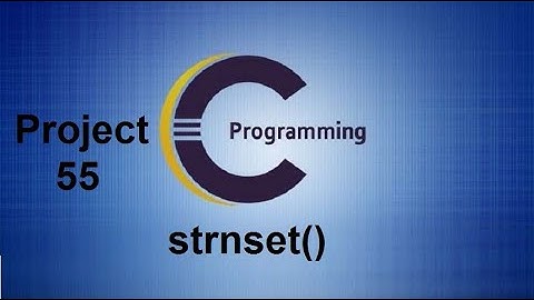 strnset() in C - C library function strnset () - Project 55