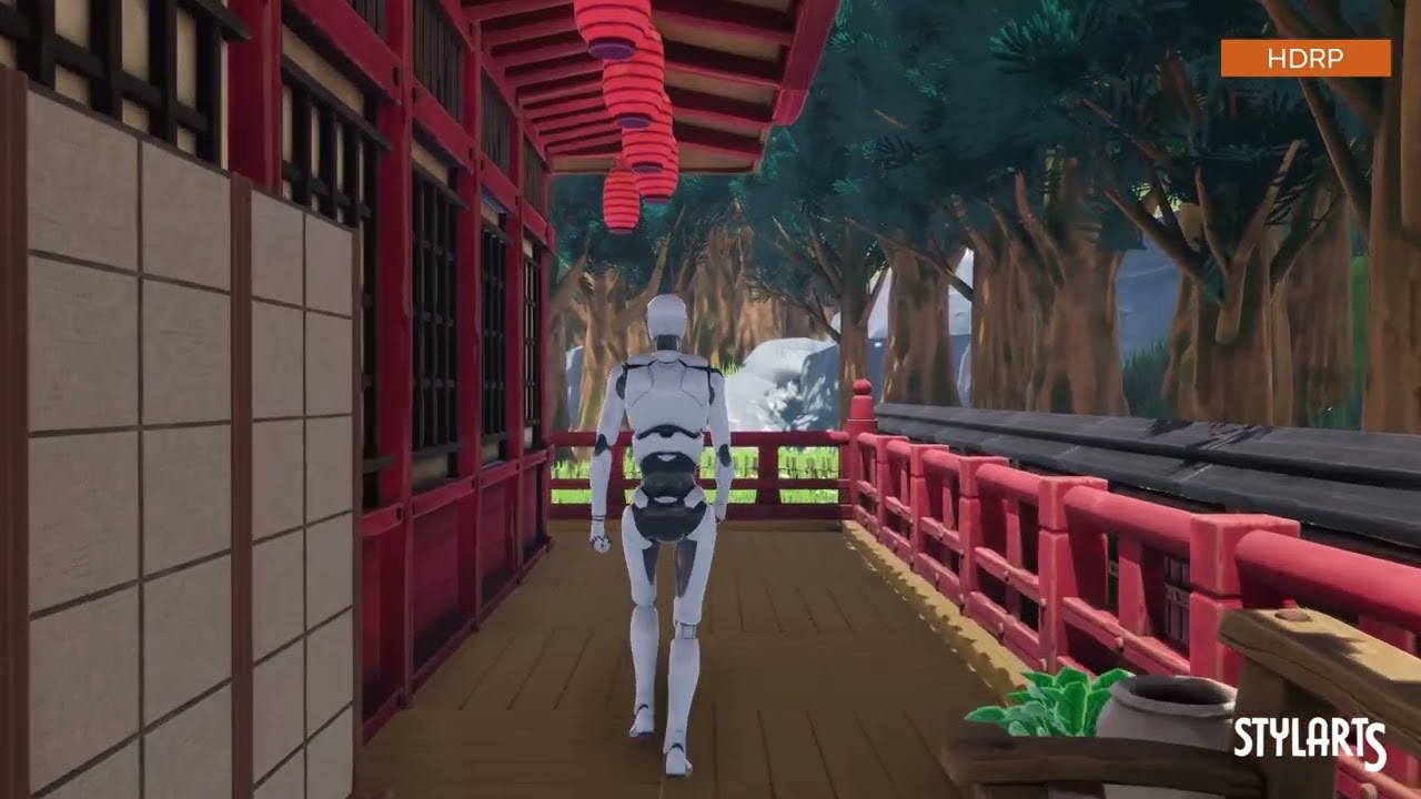 Stylized Japanese Shrine Environment, video preview 21