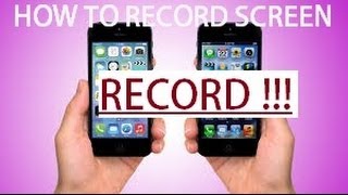 How to record your iPad/iPhone/IPod touch screen / Display