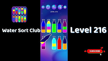 🎮 Water Sort Club Level 216 Walkthrough | Fun Liquid Sorting Game 💧 | SolutionGuruji