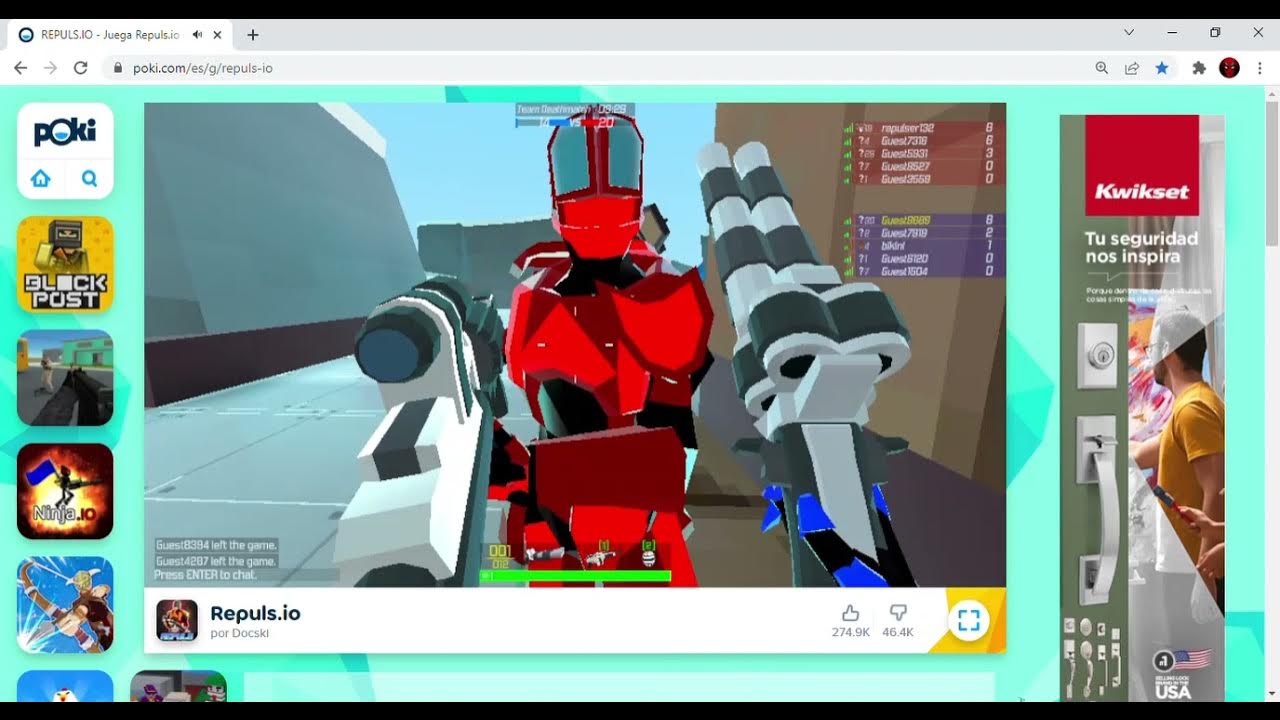 Jugando Repuls.io en Poki 3 YouTube