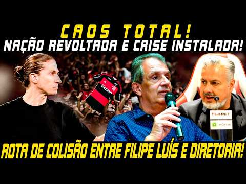 🚨COLAPSO TOTAL!🚨CRISE ENTRE DIRETORIA E FILIPE LUÍS!🚨NAÇÃO REVOLTADA E SEM PACIÊNCIA COM TIME! E+!🚨