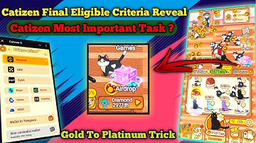 Catizen Level Up Trick || Catizen Platinum Trick || Catizen Most Important Task || Catizen Txn Task
