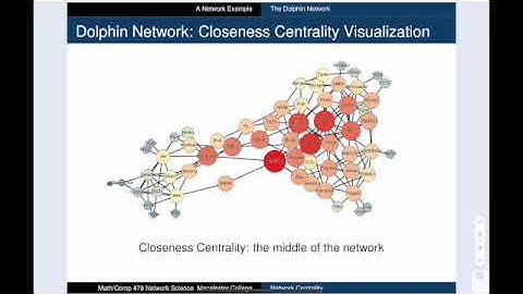 NetSci 03-3 Centrality in a Dolphin Network