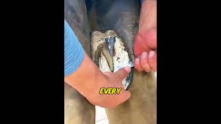 The truth about trimming horse hooves: Do horses feel pain? #horsebackriding