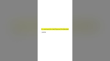 CL command for Add Physical File Member in IBM i AS400