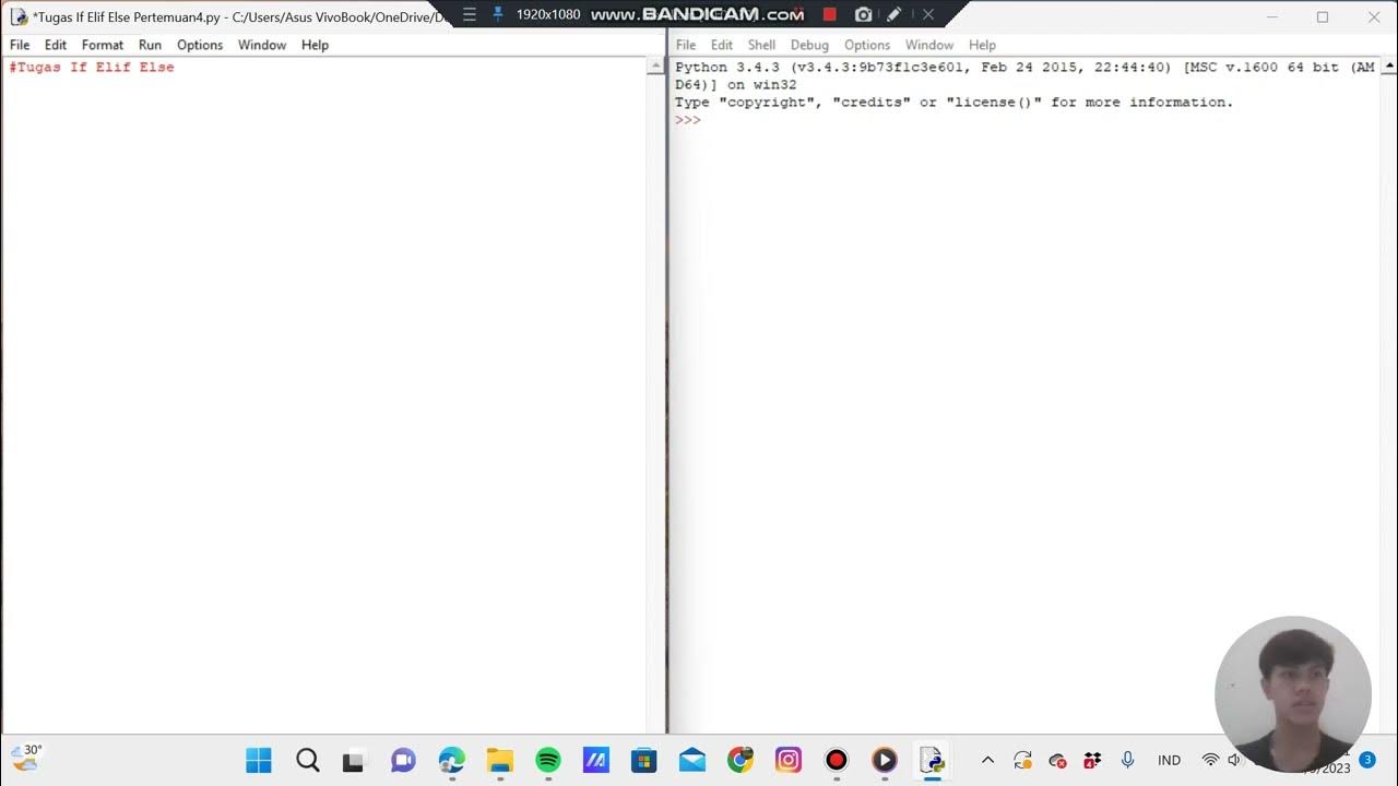 Tugas program python pertemuan 4 - YouTube