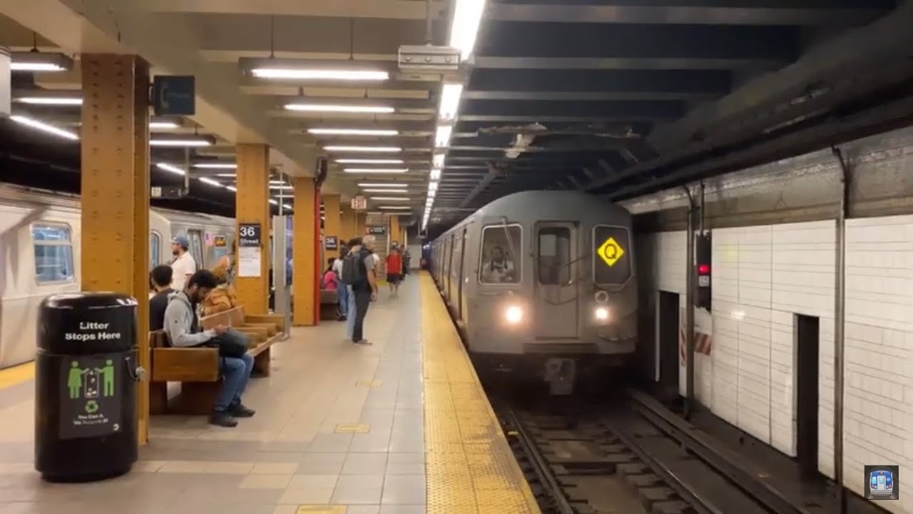 Q Express R46 PM Rush Hour R46/R68/R68A/R160 D,N,Q Express And R Local Trains At 36th ...