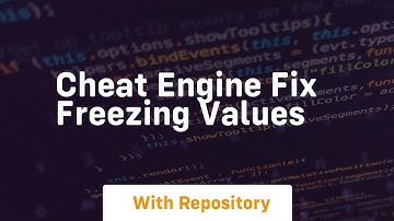 Cheat engine fix freezing values