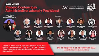 CURSO VIRTUAL “PROCESO CONTENCIOSO ADMINISTRATIVO LABORAL Y PREVISIONAL”