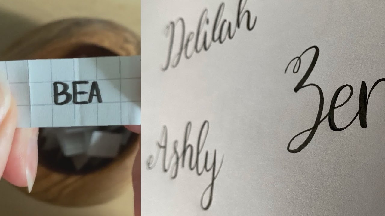 ASMR Calligraphy with my Viewer's Names  (+crinkle sounds)