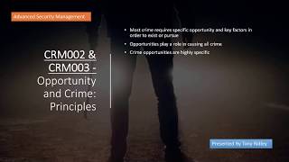 Opportunity Crime Principles - Crime Prevention Through Environmental Design