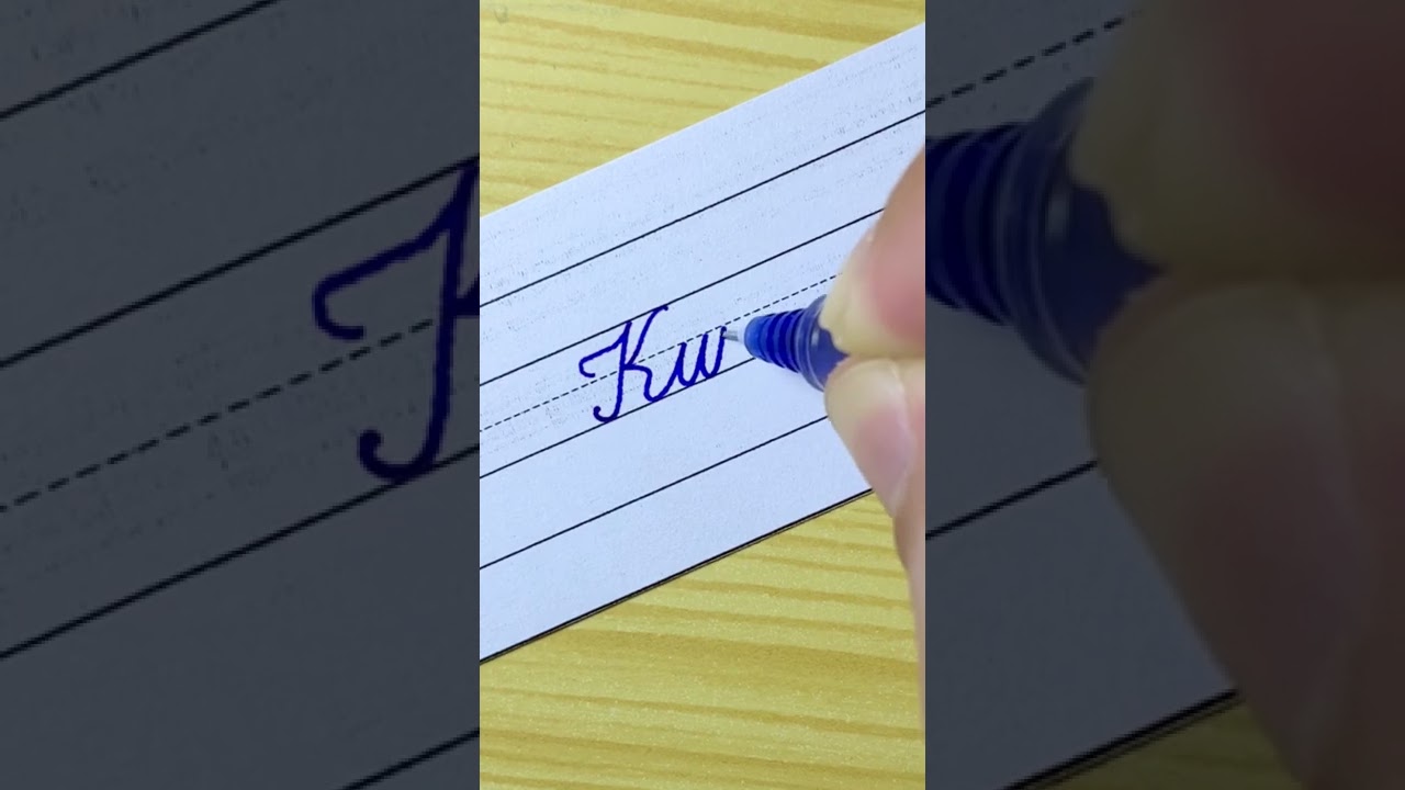 “Kiwi” How to write Fruits Name in English Cursive Writing | Cursive Handwriting Practice | Words