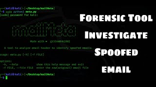 Mail Meta Forensic Tool How to Install and Run in Kali Linux