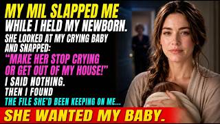 My MIL Slapped Me While I Held My Newborn—Then I Found the File She’d Been Keeping on Me
